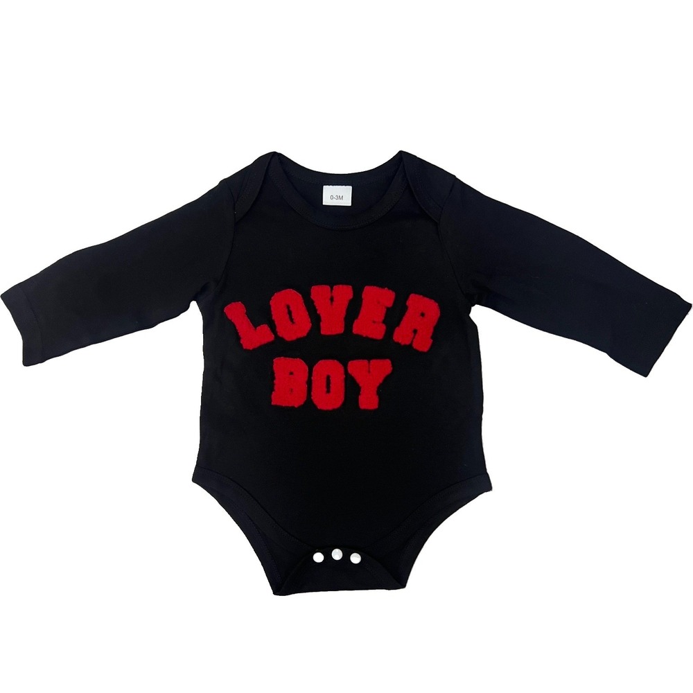 Jumper 1-Piece 0-3 Months Lover Boy Christmas Valentine Holiday Baby Clothing